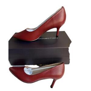 NIB French Connection Women Kate Cushion Footbed Vegan Pumps Shoes  Burgundy 6.5